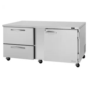 Turbo Air - PUR-72-D2R(L)-N. 2 Drawers 1 Right(Left) Hinged Door Undercounter Refrigerator
