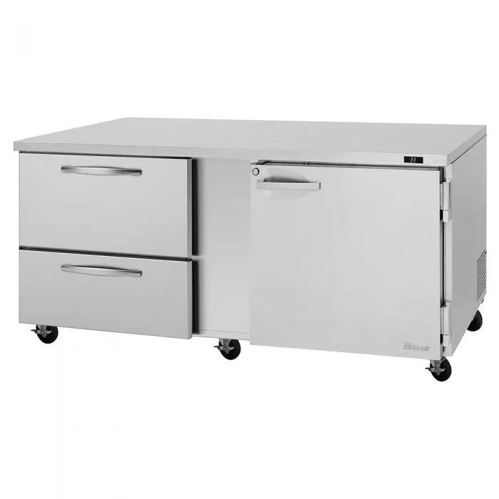 Turbo Air - PUR-72-D2R(L)-N. 2 Drawers 1 Right(Left) Hinged Door Undercounter Refrigerator