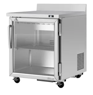 Turbo Air - PWR-28-G-N(-L). 1 Glass Door Worktop Refrigerator