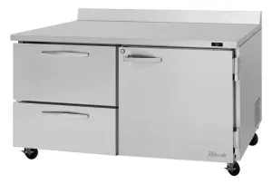 Turbo Air - PWR-60-D2R(L)-N. 1 Solid Door 2 Drawers Worktop Refrigerator