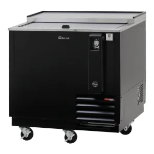 Turbo Air TBC-36SB-N6 36 3/4 Forced Air Bottle Cooler - Holds (288) 12 oz Bottles. Black. 115v