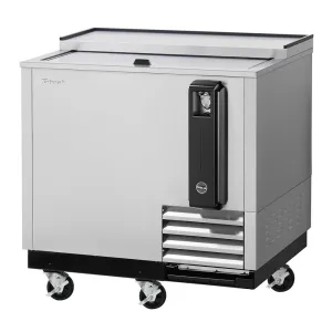 Turbo Air TBC-36SD-N6 36 3/4 Forced Air Bottle Cooler - Holds (288) 12 oz Bottles. Stainless. 115v