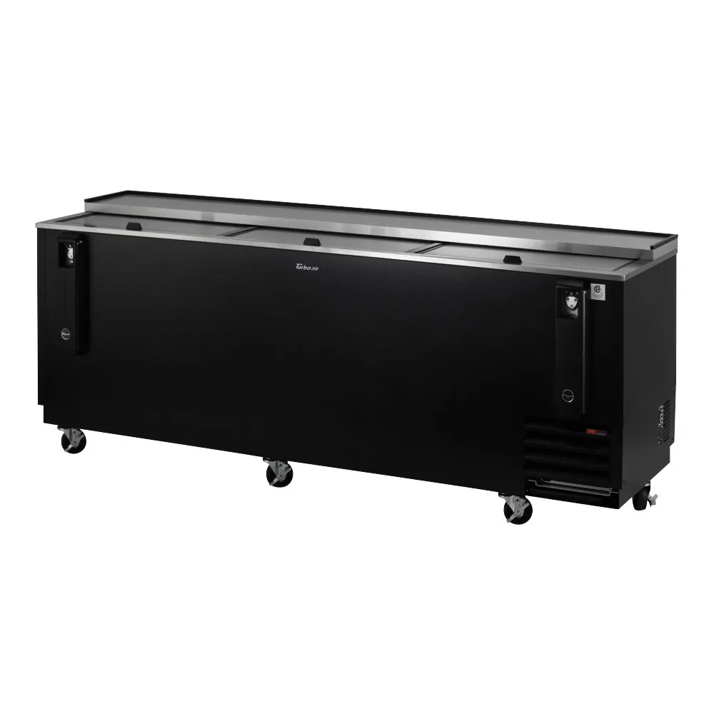 Turbo Air TBC-95SB-N 95 Forced Air Bottle Cooler - Holds (912) 12 oz Bottles. Black. 115v