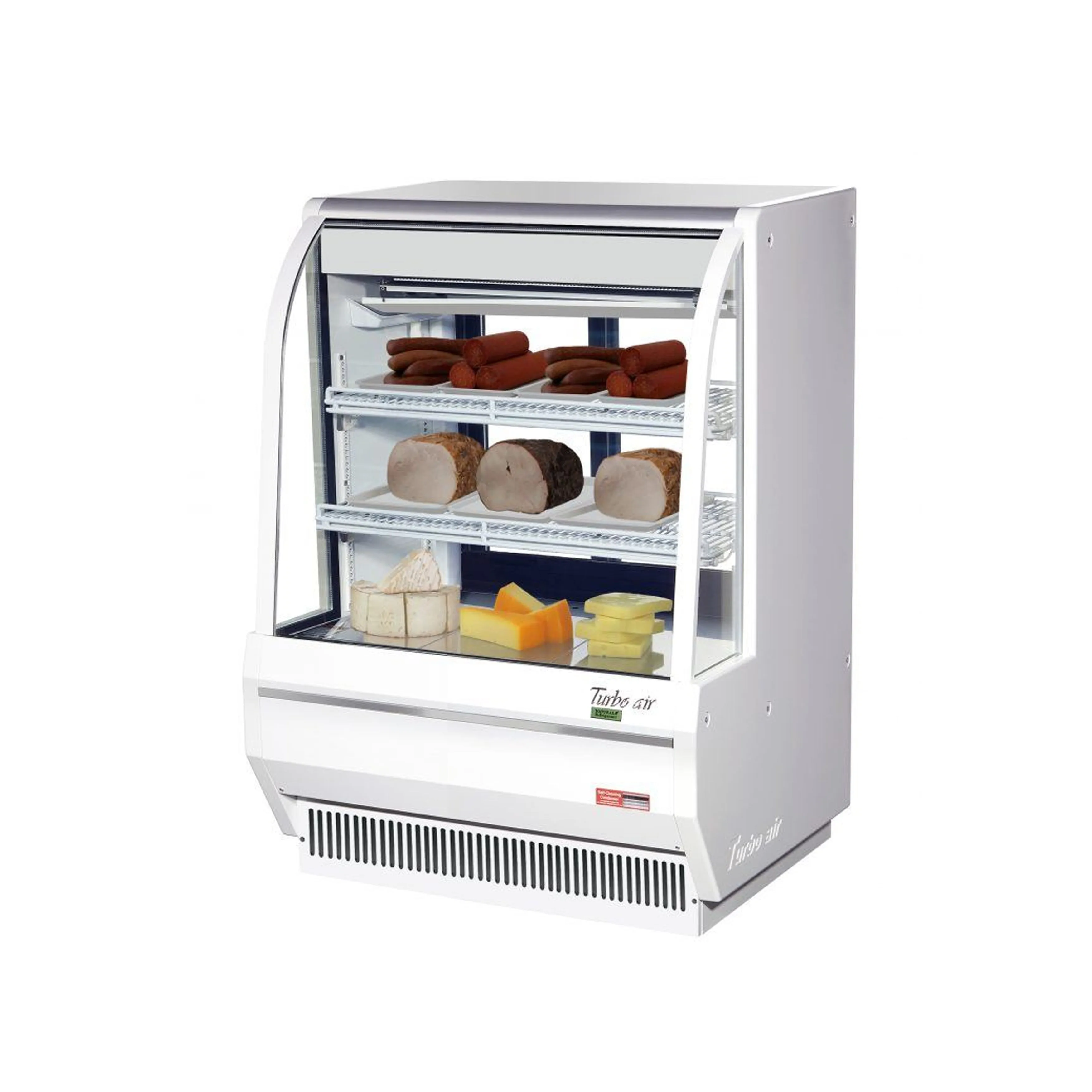 Turbo Air - TBP36-54FDN. Commercial 36 Curved Glass Deli Case Direct cooling type 12.1cu.ft.
