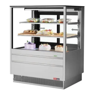 Turbo Air TCGB-36UF-S-N 36 1/2 Full Service Bakery Display Case w/ Straight Glass - (3) Levels. 115v