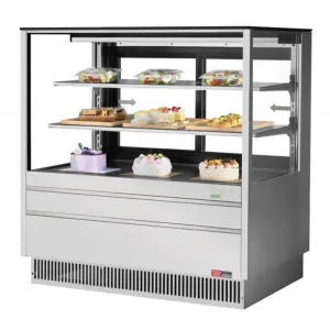 Turbo Air TCGB-48UF-S-N 47 7/8 Full Service Bakery Display Case w/ Straight Glass - (3) Levels. 115v