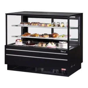 Turbo Air TCGB-60UF-B-N 60 1/2 Full Service Bakery Display Case w/ Straight Glass - (3) Levels. 115v