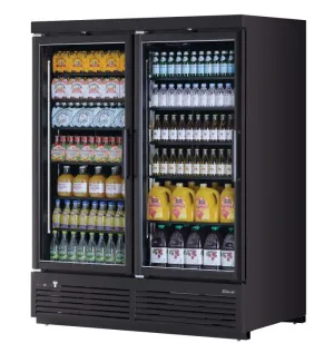 Turbo Air - TJMR-55SDW(B)-N. Commercial Super Deluxe Refrigerated Merchandiser. two-section. 62 cu. ft