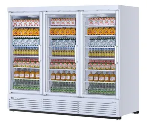 Turbo Air - TJMR-85SDW(B)-N. Commercial Super Deluxe Refrigerated Merchandiser. three-section. 97 cu. ft.