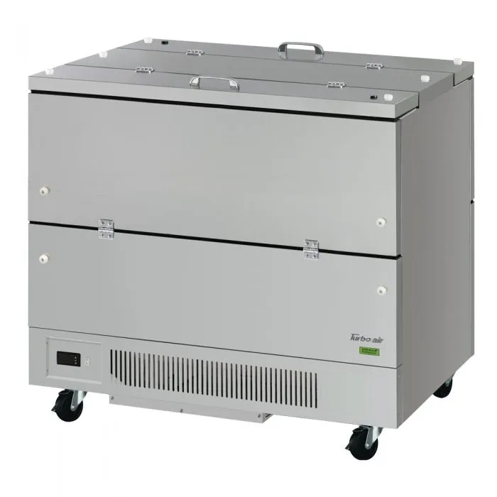 Turbo Air - TMKC-49-2-SS-N6. Commercial Super Deluxe Series Milk Cooler. cold wall. dual sided access. 49W  18.3 cu.ft capacity