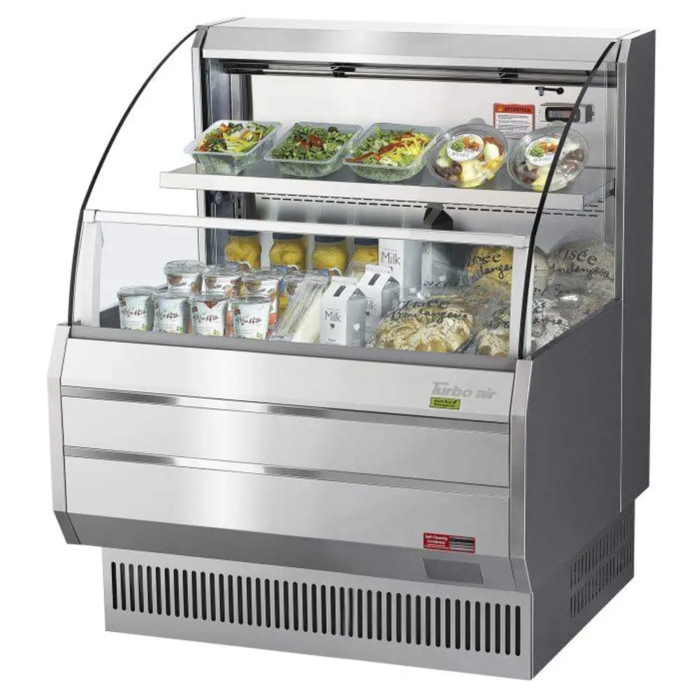 Turbo Air TOM-30LS-N 28 1/8 Horizontal Open Air Cooler w/ (2) Levels. 115v
