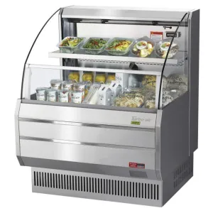 Turbo Air TOM-30LS-N 28 1/8 Horizontal Open Air Cooler w/ (2) Levels. 115v