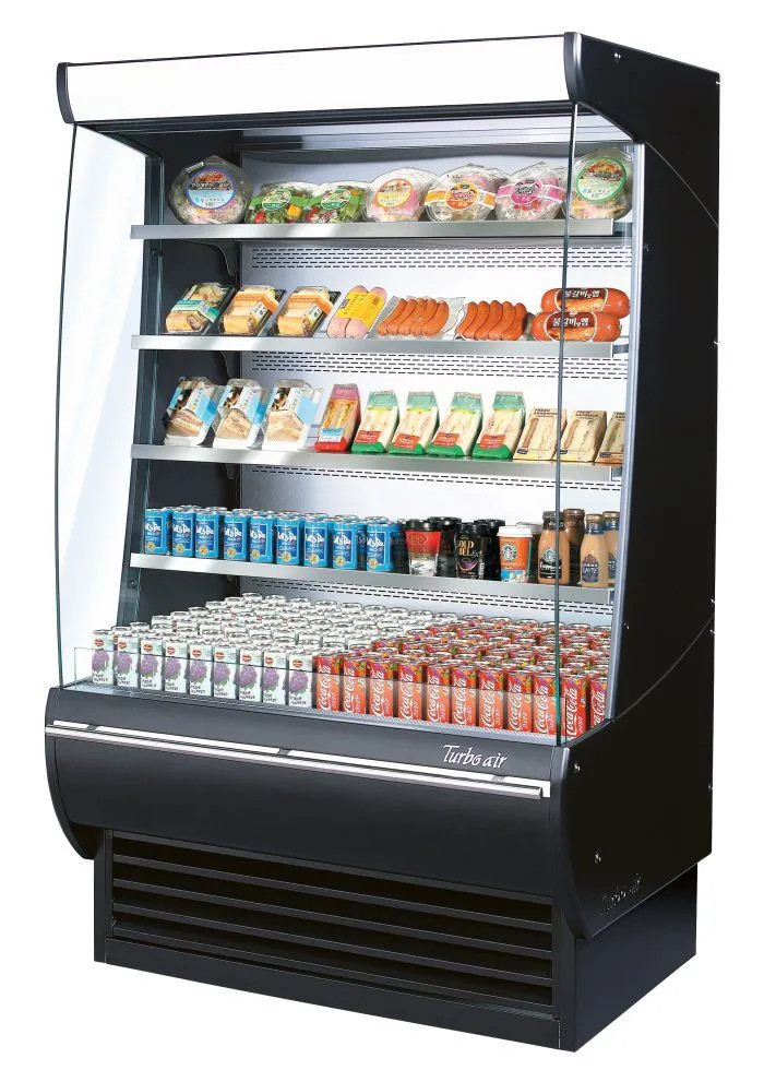 Turbo Air - TOM-48DXB-N. Commercial Open display merchandiser. Vertical Extra Deep 23.2 cu.ft.