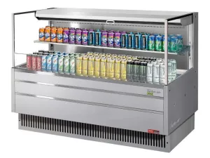 Turbo Air - TOM-60L-UF-S-2S-N. 58-3/4L Low Profile Glass Side Panel. 1 shelf - European Straight / Stainless Steel