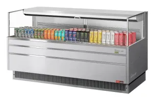 Turbo Air - TOM-72L-UF-S-1S-N. 70-3/4L Low Profile Glass Side Panel - European Straight / Stainless Steel