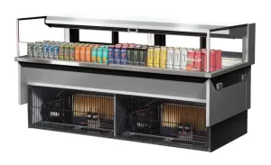 Turbo Air - TOM-72L-UFD-S-1SI-N. 70-3/4L Low Profile Glass Side Panel. Rear Sliding Door - European Straight / Stainless Steel