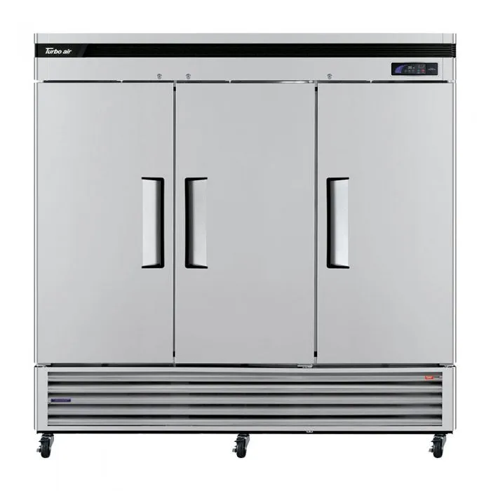 Turbo Air - TSR-72SD-N. Commercial 81 Super Deluxe Reach-in refrigerator. Three-section