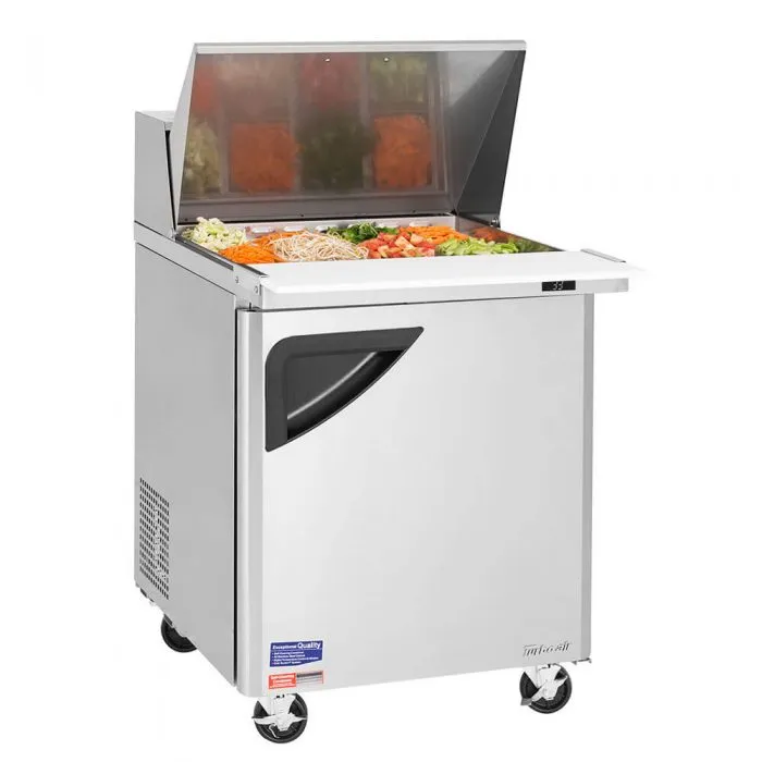 Turbo Air - TST-28SD-12-N. Commercial Prep Table Super Deluxe mega top unit. One-section