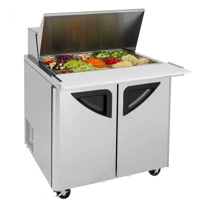 Turbo Air - TST-36SD-15-N6. Commercial Super Deluxe sandwich/salad unit. Two-section