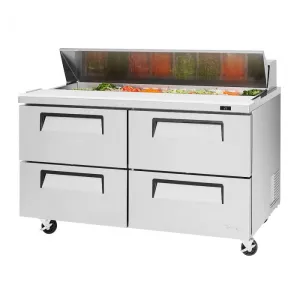 Turbo Air - TST-60SD-D4-N. Commercial Super Deluxe sandwich/salad Prep Table unit. Two-section