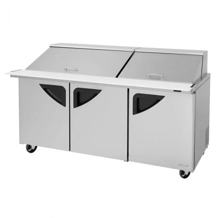 Turbo Air - TST-72SD-30-N. Commercial Prep Table Super Deluxe mega top unit. three-section