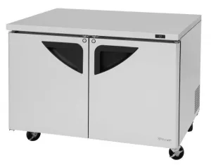 Turbo Air - TUR-48SD-N(-AL)(-AR). 2 Solid Doors Undercounter Refrigerator