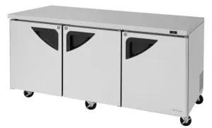Turbo Air - TUR-72SD-N. 3 Solid Doors Undercounter Refrigerator
