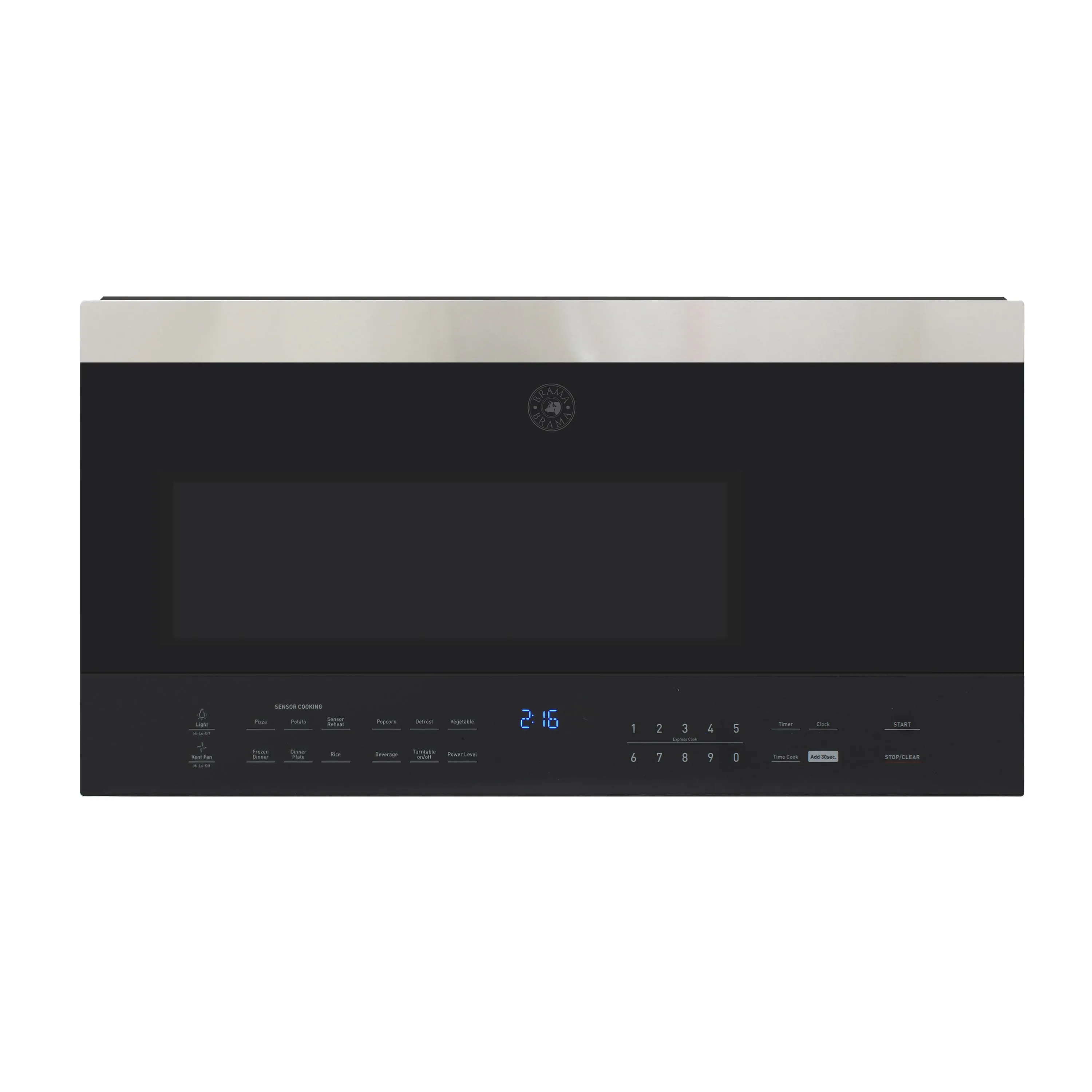 Vinotemp - BR-MW-OH16-S. Brama by Vinotemp 31 Over-the-Range Microwave Oven. 1.6 cu. ft. Capacity. in Stainless Steel